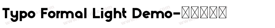 Typo Formal Light Demo字体转换
